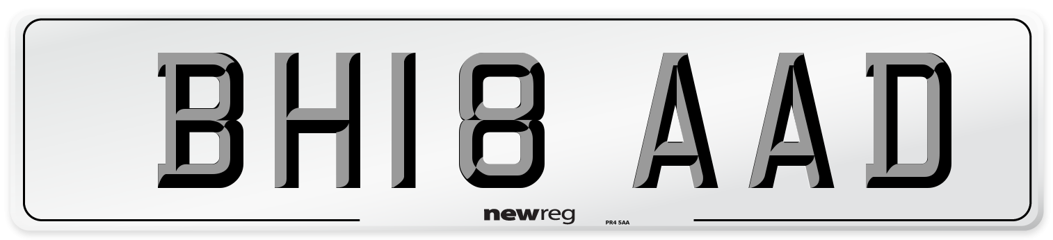 BH18 AAD Number Plate from New Reg